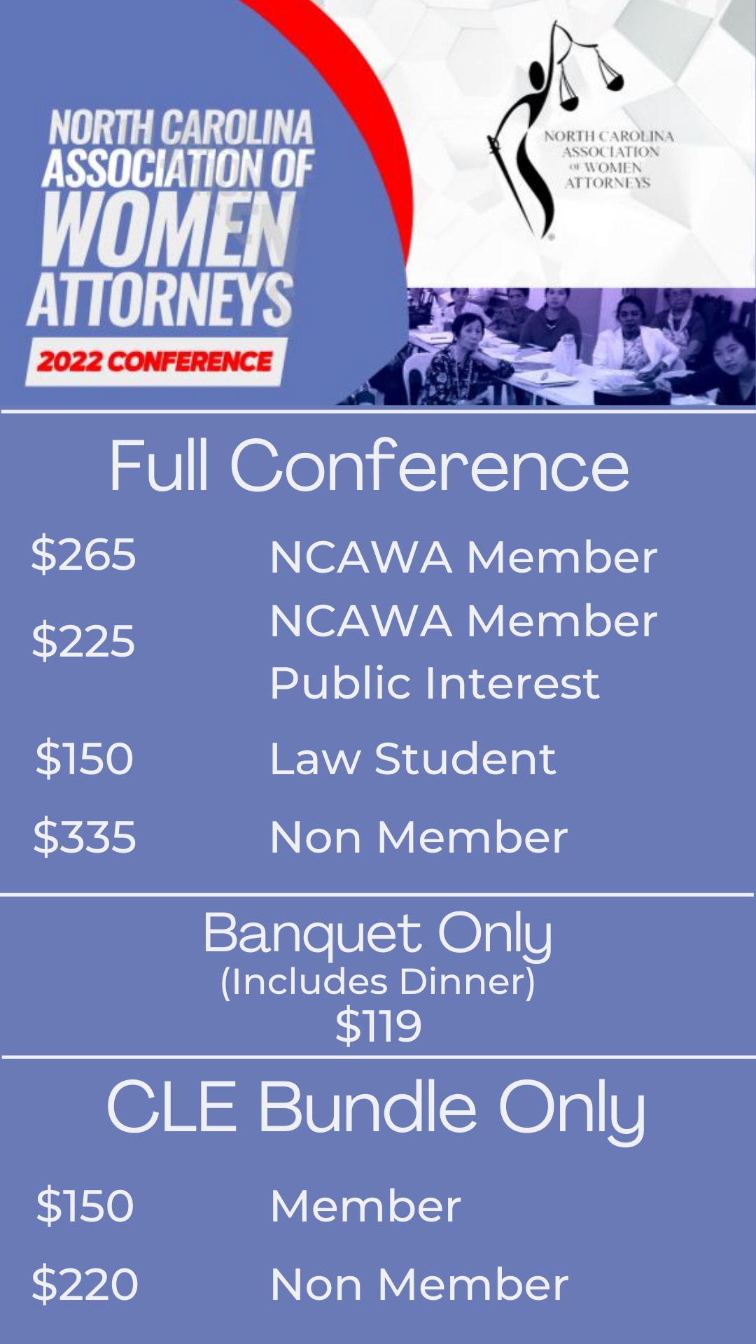Full Conference Pricing List